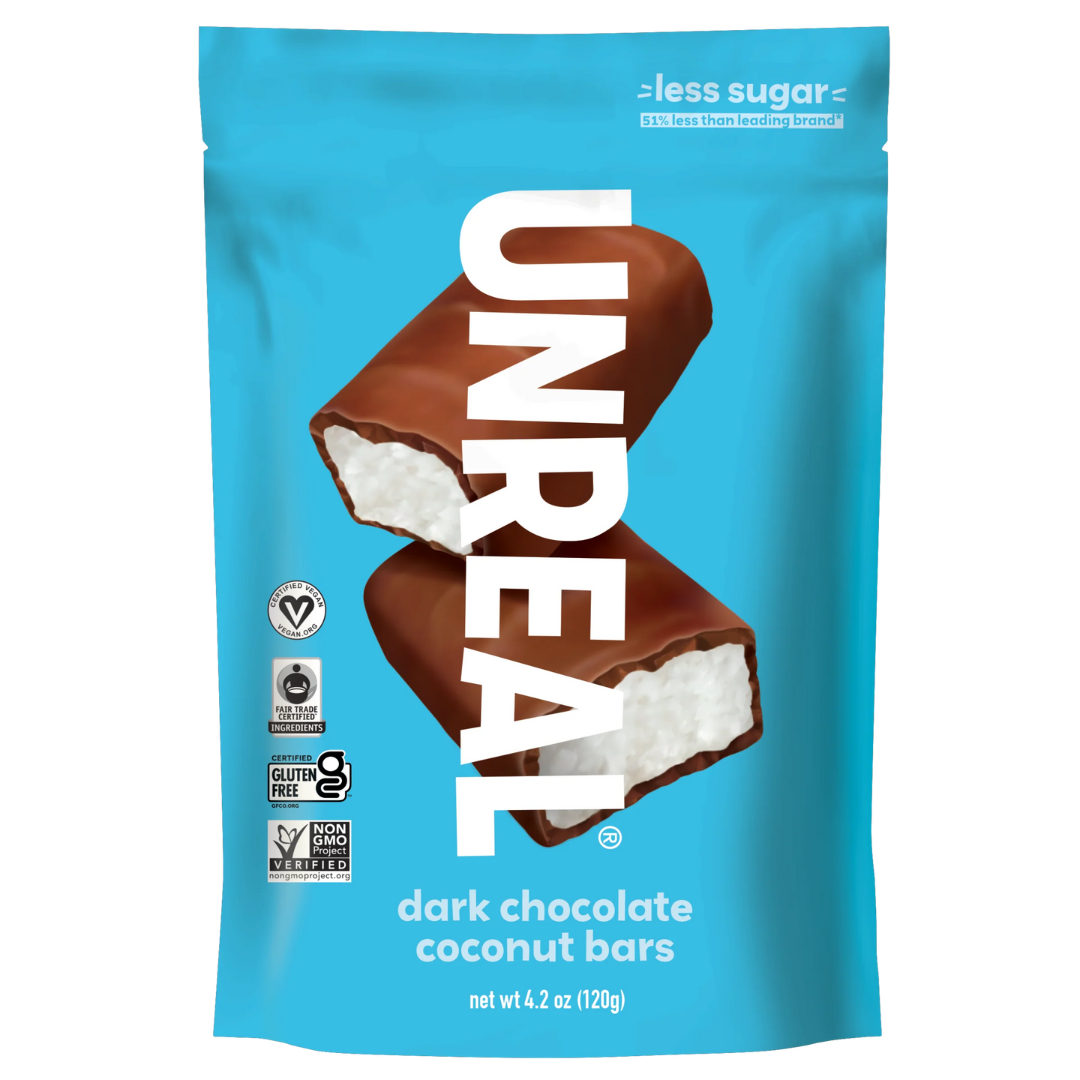 Unreal Dark Chocolate and Coconut Bars / 120g