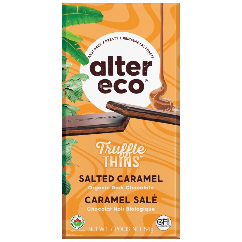 Alter Eco Truffle Thins Salted Caramel / 84g