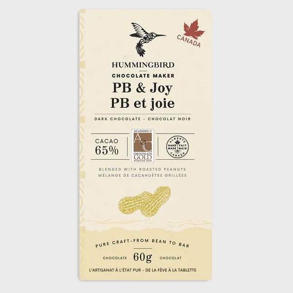 Hummingbird PB & Joy Chocolate 65% / 30g