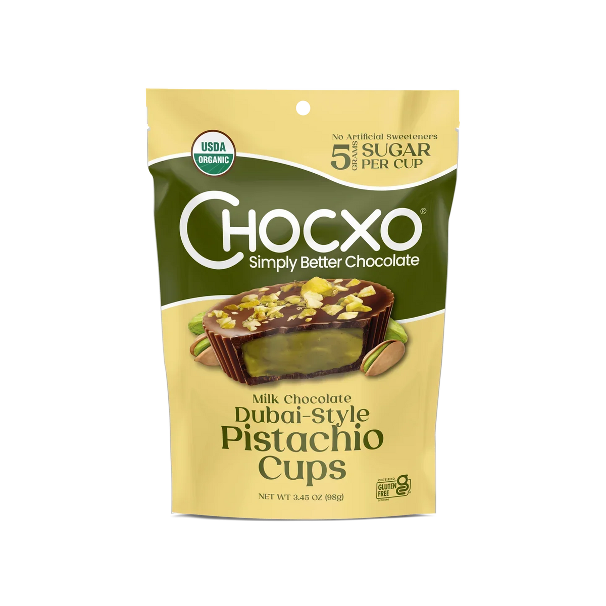 Chocxo Pistachio Chocolate Cups / 98g