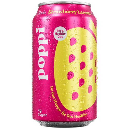 Poppi Prebiotic Strawberry Lemon Soda / 355ml