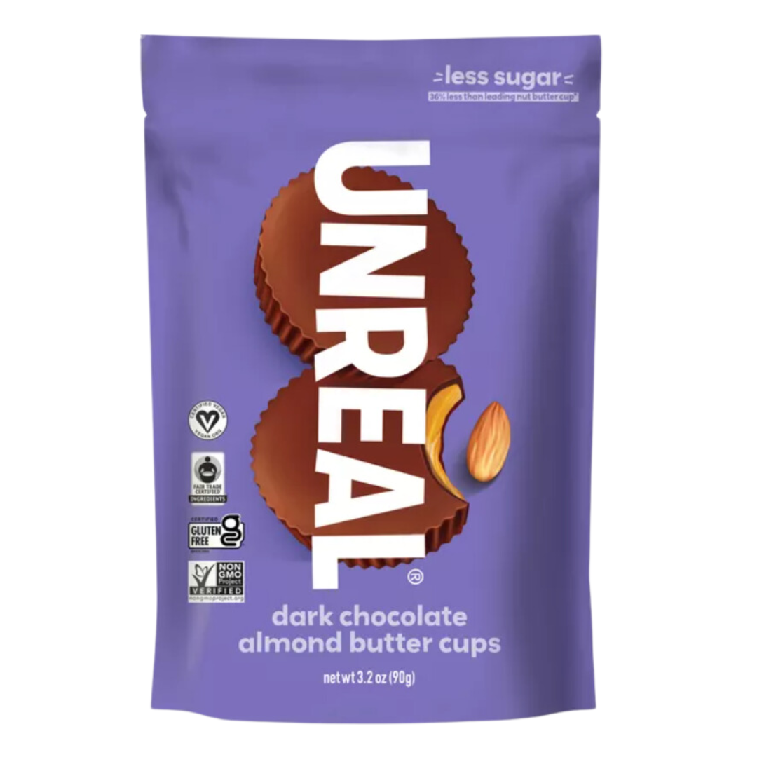 Unreal Dark Chocolate Almond Butter Cups in a Bag / 90g