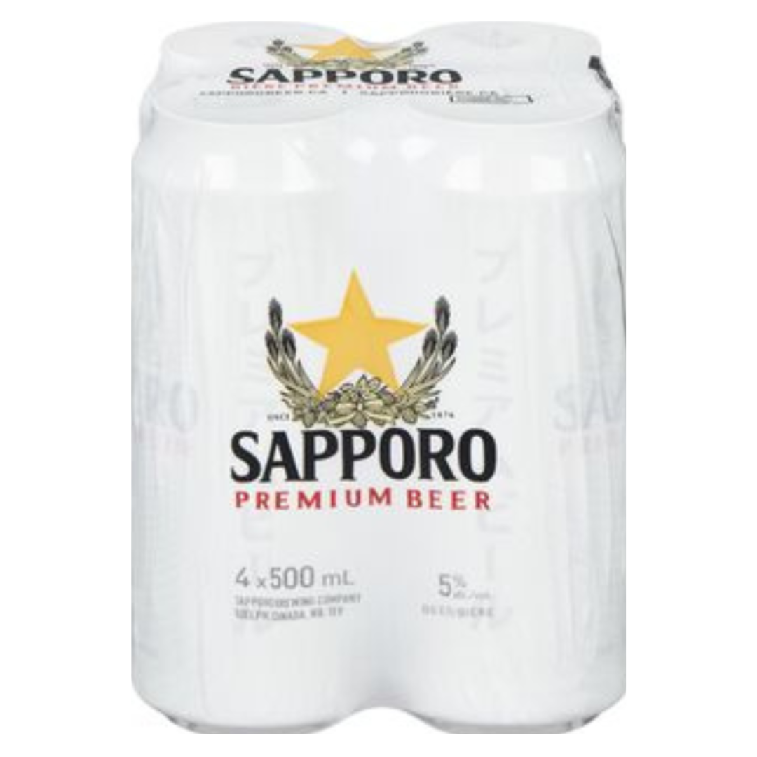 Sapporo premium beer / 4x500ml