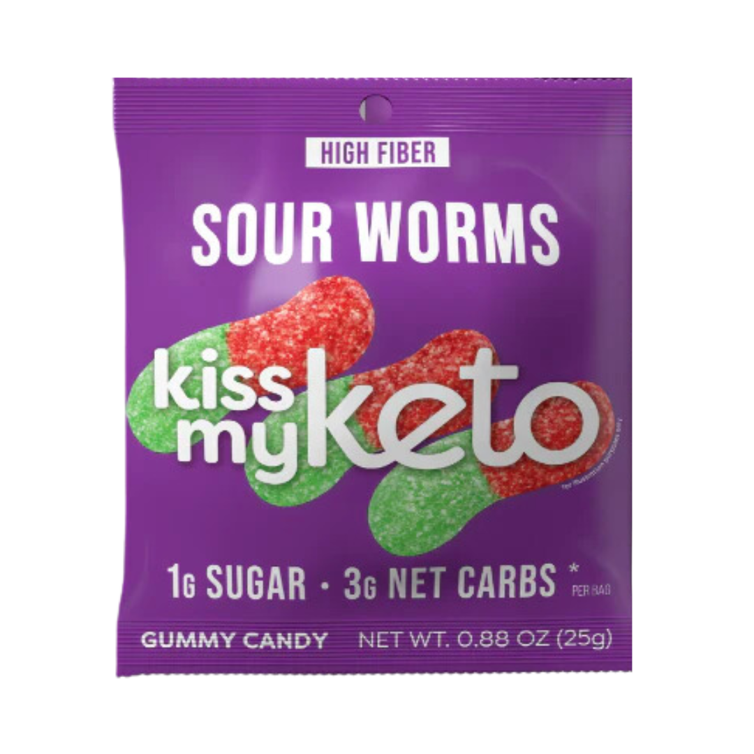 Kiss My Keto Sour Worm Candy / 25g