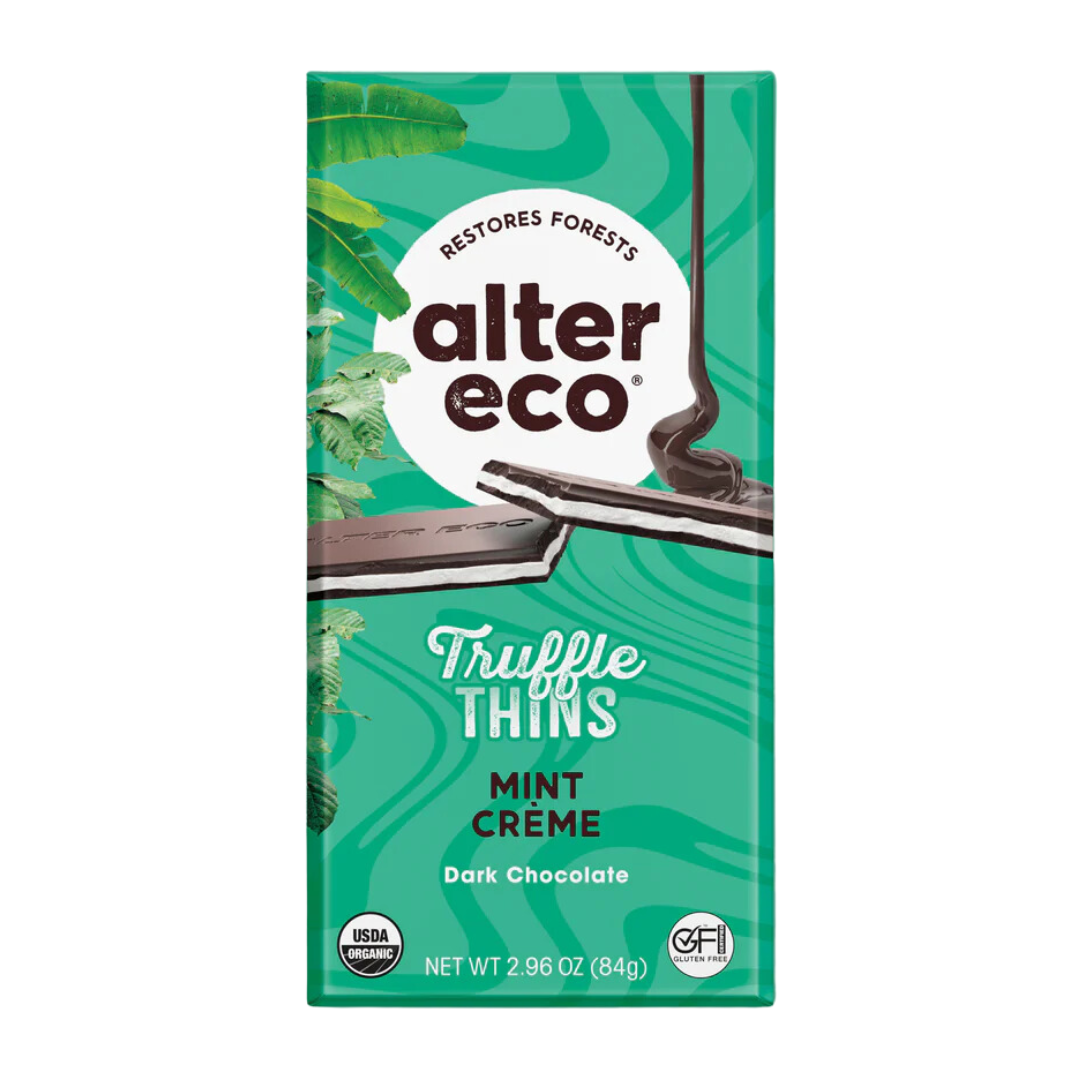 Alter Eco Truffle Thins Mint Creme / 84g