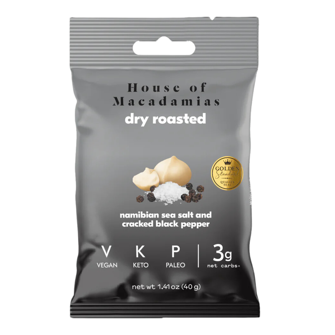 House of Macadamia Roasted Nuts with Pepper and Sea Salt / 40g