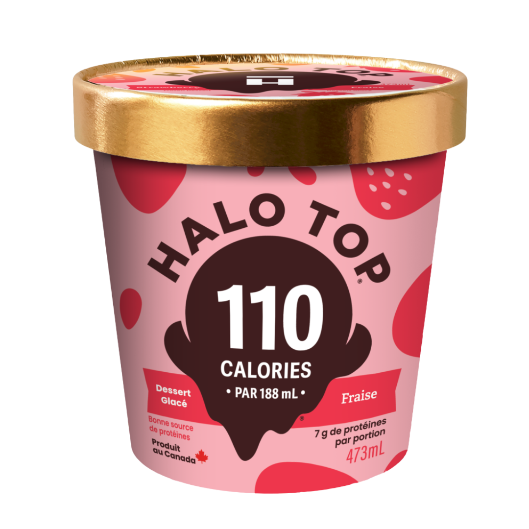 Halo Top Strawberry Ice Cream / 473 ml