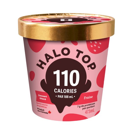 Halo Top Strawberry Ice Cream / 473 ml