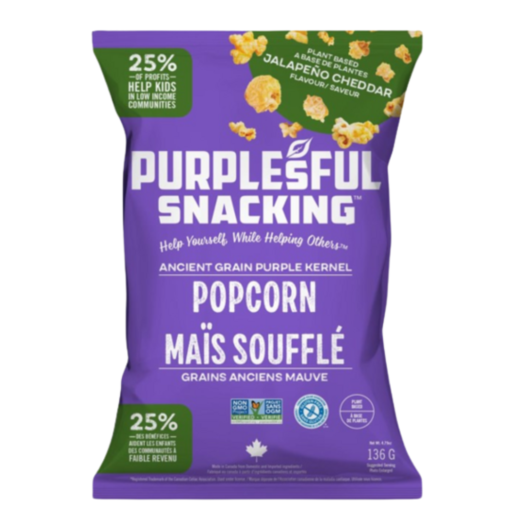 Purplesful Snacking Popcorn Jalapeno Cheddar / 136g