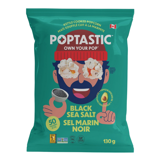 PopTastic Black Sea Salt Popcorn / 130g
