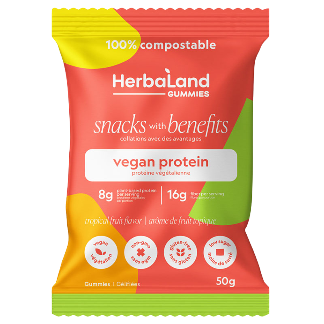 Herbaland Vegan Protein Gummies with Tropical Fruits / 50g