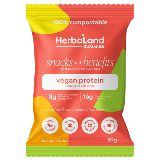 Herbaland Vegan Protein Gummies with Tropical Fruits / 50g
