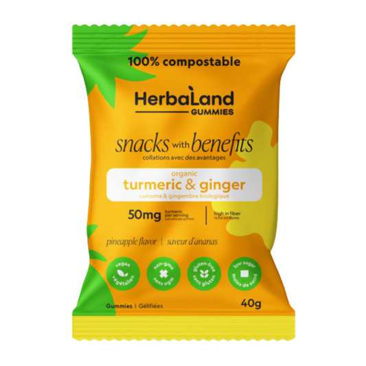 Herbaland Turmeric and Ginger Pineapple Gummies / 40g