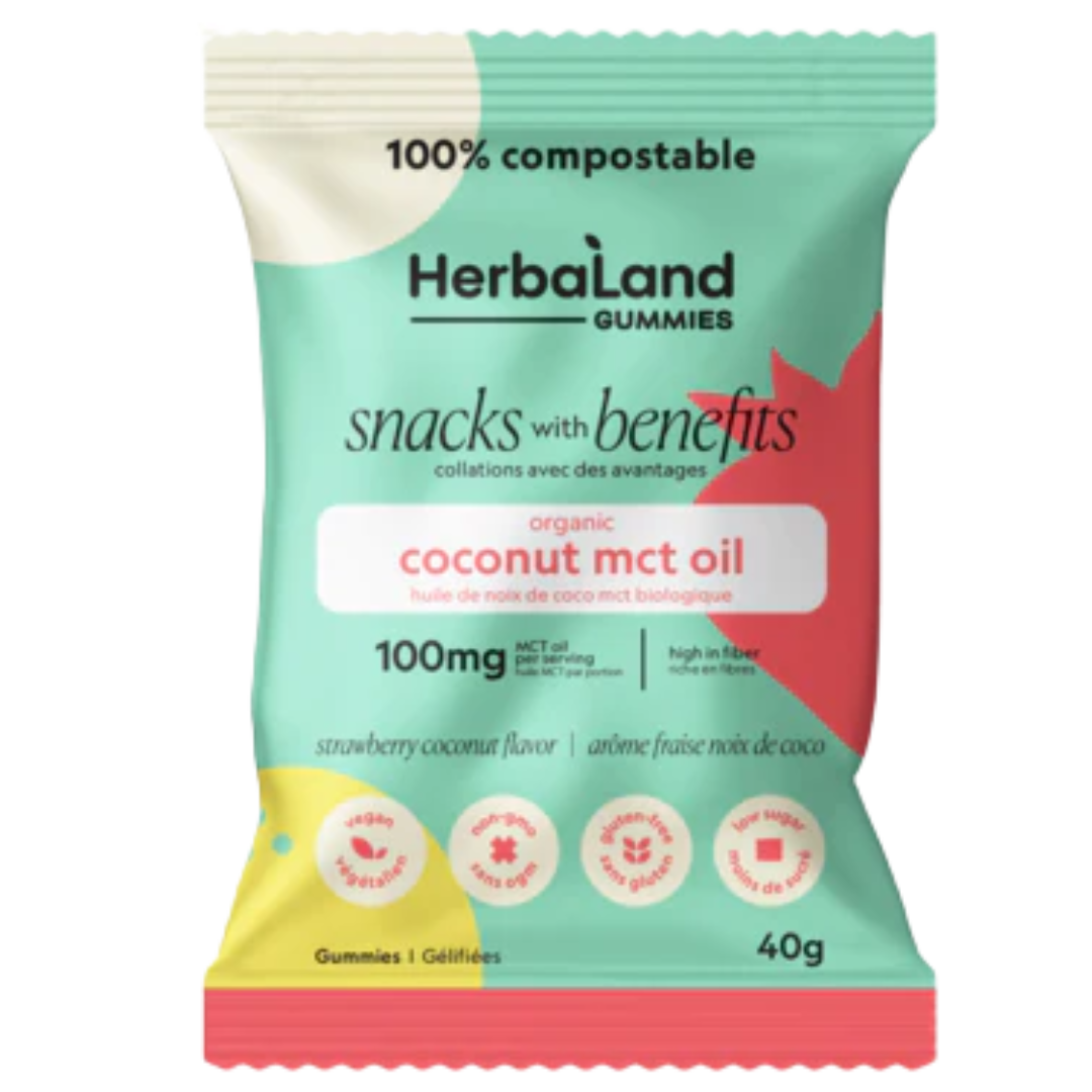 Herbaland Strawberry MCT Coconut Oil Gummies / 40g