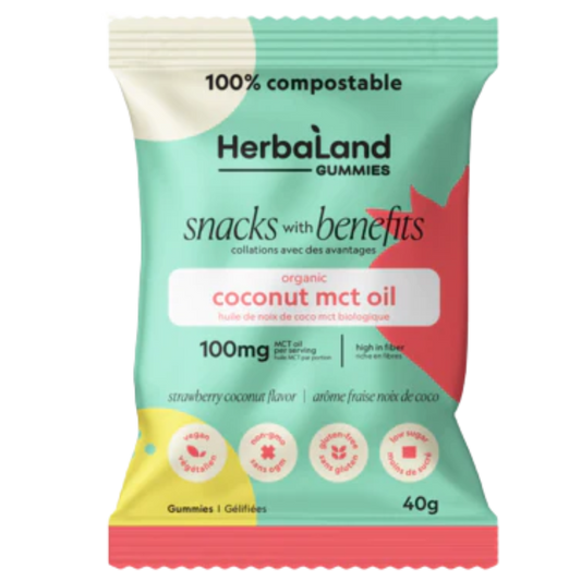Herbaland Strawberry MCT Coconut Oil Gummies / 40g