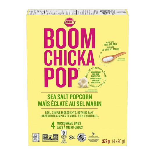 Angie's Artisan Boom Chicka Pop Microwave Popcorn with Sea Salt / 372g