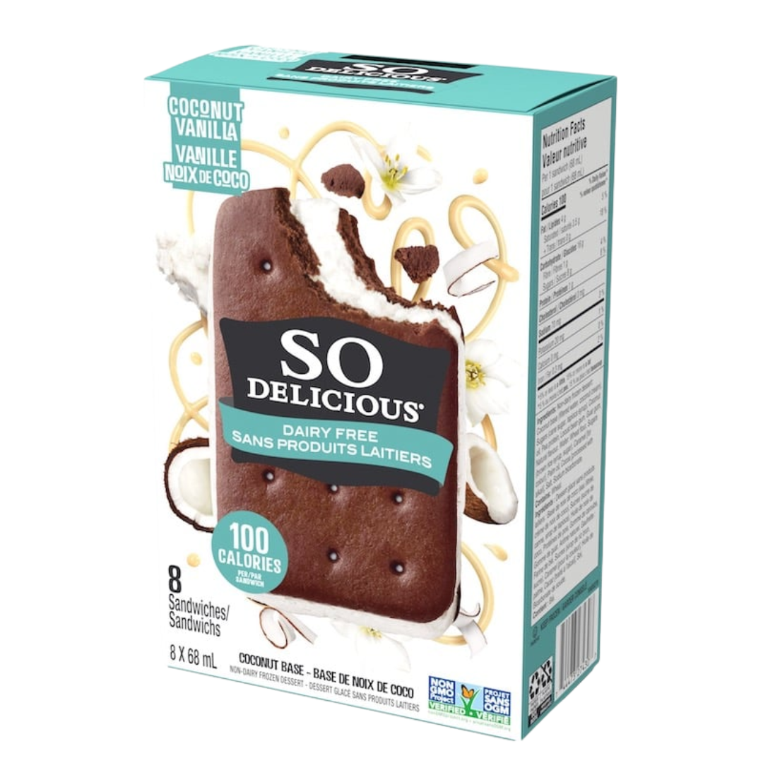 So Delicious Coconut Ice Cream Sandwiches / 335g