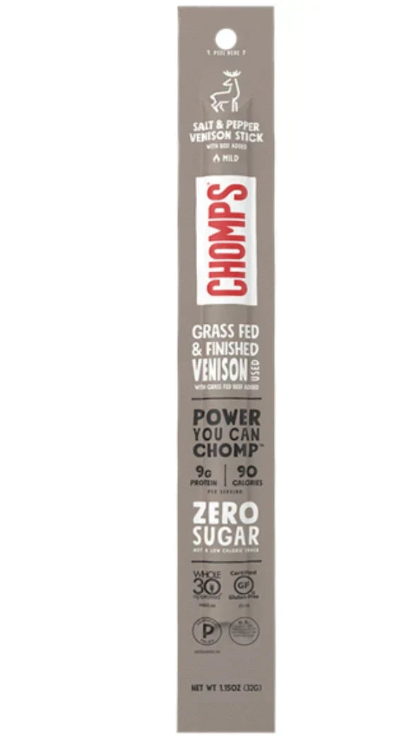 Chomps Venison Sausage Stick Salt and Pepper / 32g