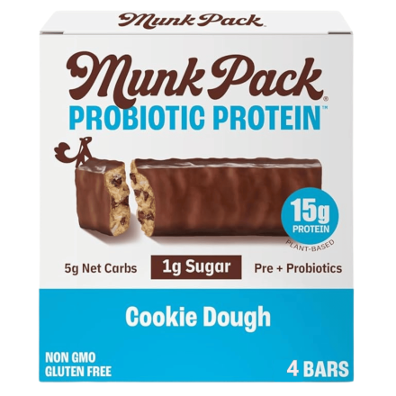Munk Pack Probiotic Protein Bar Cookie Dough / 4ct
