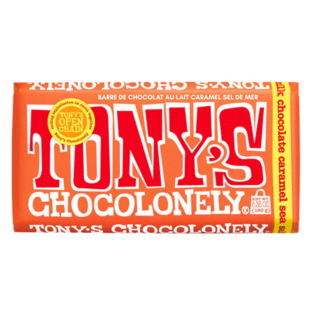 Tony's Chocolonely Milk Chocolate, Caramel & Sea Salt / 180g