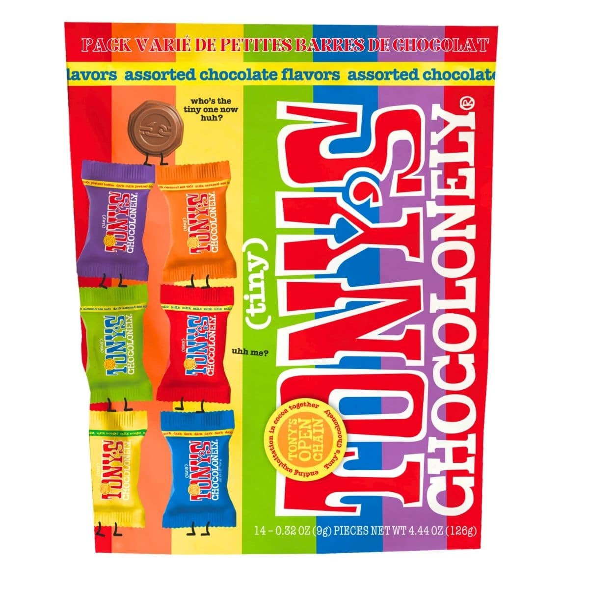 Tony's Chocolonely Mini Chocolats Assortis / 14ct