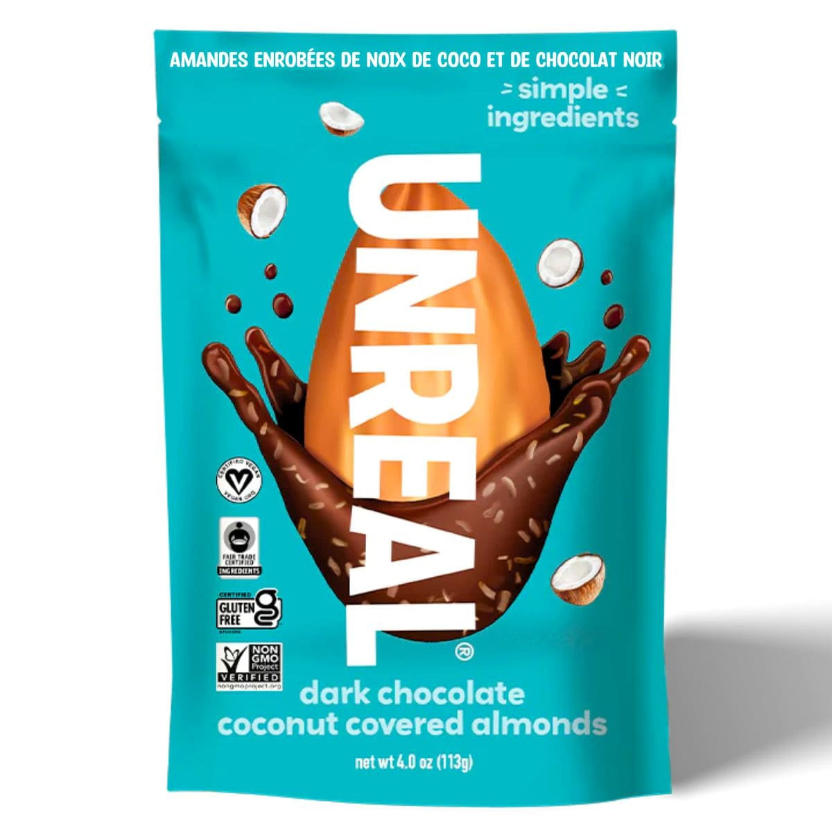 Unreal Dark Chocolate Covered Almonds with Coconut / 113g